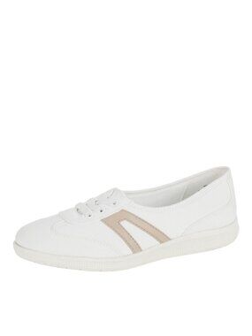BareTraps White and Beige Casual Lace-Up Sneaker